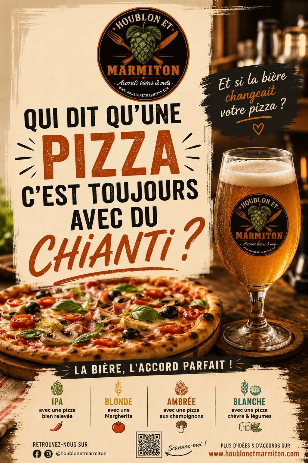 Pizza et bière : et si on oubliait le Chianti ?
