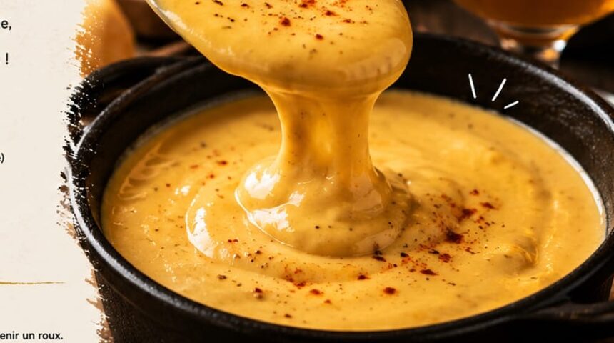 Sauce cheddar à la bière — recette facile